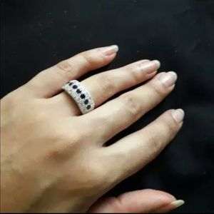 Stamped 925 Ring with Blue Gemstones